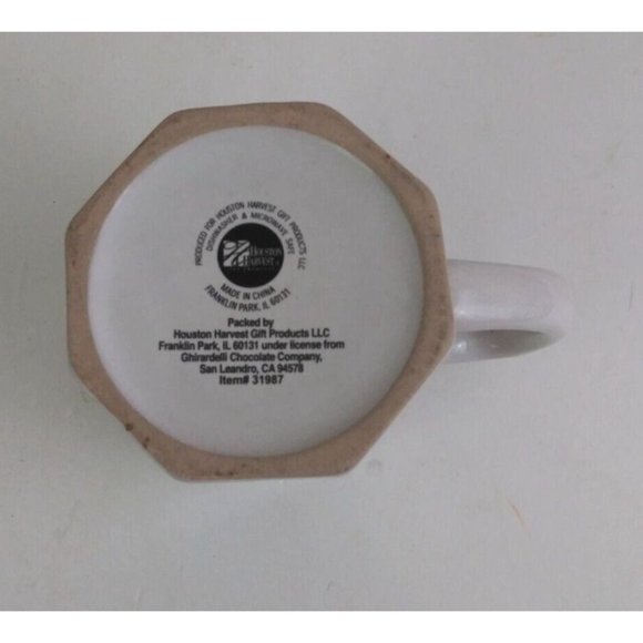 Houston Foods Ghirardelli Chocolate With Golden Snowflakes Design 4" Coffee Cup - Picture 6 of 7